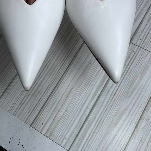 GIA COUTURE LEATHER GRAPHIC POINTED MULES 9 - Picture 9 of 9